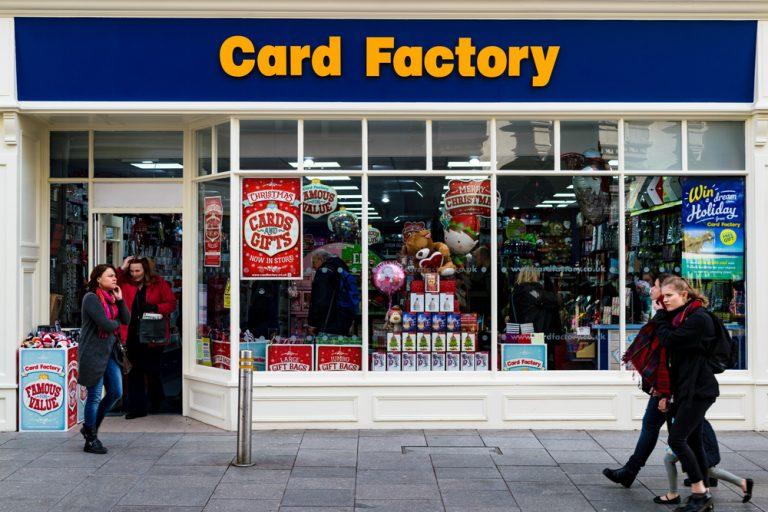 Card Factory sales flat as footfall declines