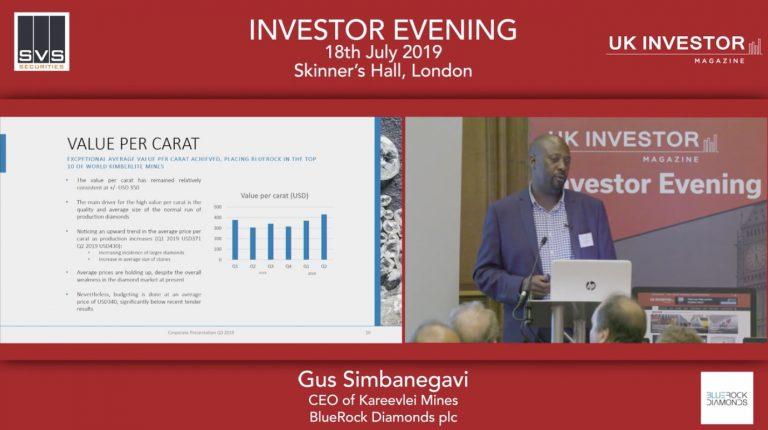 BlueRock Diamonds presentation at the UK Investor Magazine Summer Investor Evening 18th July 2019