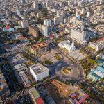 Aerial,View,Of,Independance,Square,In,Maputo,,Capital,City,Of