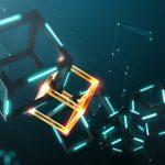 Blockchain,Technology,With,Abstract,Background,-,3d,Rendering