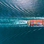 Webinar,Banner,,Aerial,Top,View,Of,Cargo,Maritime,Ship,With