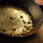 Finding,Gold.,Gold,Panning,Or,Digging.,Gold,On,Wash,Pan.