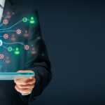 Corporate,Data,Management,System,(dms),With,Privacy,Theme,Concept.,Businessman