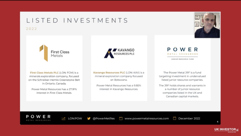 Power Metal Resources Investor Presentation December 2022