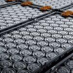 Close-up,Of,Ev,Battery,Cells,Stacked,Inside,Modules.,High,Capacity