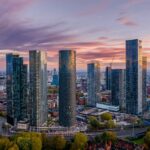 Manchester,City,Centre,,England,,United,Kingdom,At,Dawn,With,City